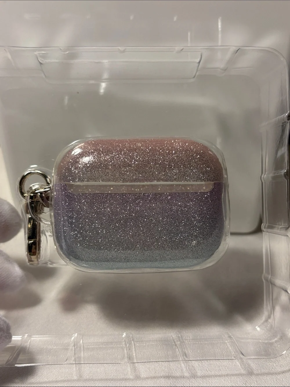 ✨ NIB Kate Spade AirPods Pro Case – Discontinued Ombre Glitter Sunset 🌅